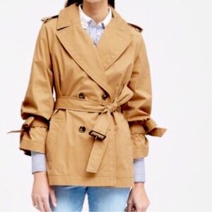Banana Republic Tan Water Resistant Tie Sleeve Trench Coat. Size XS (EUC)